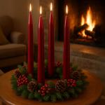 Spitzkerzen 10er Set Bordeaux – Stilvolle Tafelkerzen – Hohe Qualität, lange ...