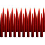 Bougies effilées Lot de 20 Rouge – Élégantes bougies de table – Haute qualité...