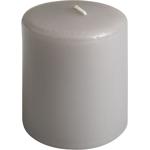 Taupe pillar candle – rustic wax candle, Ø 6 x 8 cm – long burning time for f...