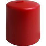 Candela a Pilastro Rossa – Candela Rustica in Cera, Ø 7 x 10 cm – Lunga Durat...