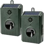Lot de 2 répulsifs solaires à ultrasons pour oiseaux, dispositif mobile anti-...