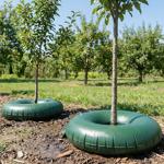 Set of 2 tree irrigation rings, 55 L each, for shrubs & trees – irrigation ba...