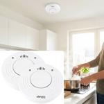 Set of 2 premium smoke alarms with 10‑year battery life – certified to DIN EN...