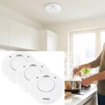 Set of 3 premium smoke alarms with 10‑year battery life – certified to DIN EN...