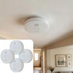Set of 4 WiFi smoke detectors with app notification – smart connected fire al...