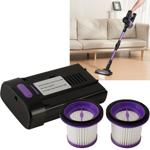 Set of 2 HEPA replacement filters & replacement battery for CH8303 cyclonic v...