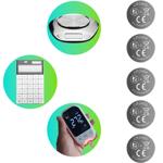 Set of 5 CR2450 coin cells - Powerful 3V lithium batteries with 600mAh - High...