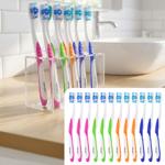 Toothbrushes 12-pack with tongue cleaner – ultra-soft manual toothbrush set i...