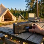 DAB+/FM Solar Kurbelradio mit SOS-Funktion & Warnmeldungen: 2000mAh Powerbank...