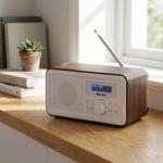 DAB+ & PLL FM-Radio Dunkle Holzoptik, Wecker mit Senderspeicher: Perfekt für ...