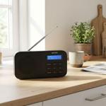 Radio numérique compacte DAB+/FM, noire : réveil, son cristallin, portable et...