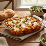 Rectangular 2L casserole dish made of borosilicate glass: baking dish with ha...