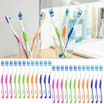 Toothbrushes 24-pack with tongue cleaner – ultra-soft manual toothbrush set i...