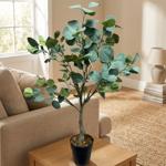 Artificial eucalyptus tree 82 cm: modern decorative tree in pot, artificial h...