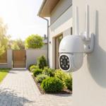 Mini caméra WLAN d’extérieur : caméra de surveillance Full HD 3 MP orientable...