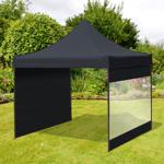 Robusto set di pareti laterali 2 pezzi per gazebo CH12262 3x3 m, tessuto Oxfo...