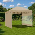 Robustes Seitenwand-Set 2-teilig für CH12267 Pavillon 3x3m, 210D Oxfordgewebe...