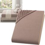 Lenzuolo elasticizzato premium per letto boxspring e letto ad acqua - nougat,...