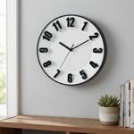 Horloge murale moderne compacte 28 cm – Horloge analogique stylée pour salon,...