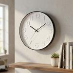 Grande horloge murale moderne 40 cm – Horloge analogique stylée avec chiffres...