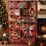 Superbe calendrier de l’Avent avec motif Père Noël – calendrier de Noël de ha...