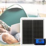 Kit impianto solare pannello 20 W con telaio robusto, modulo fotovoltaico 21,...