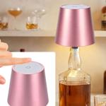 Élégante lampe-bouteille rechargeable or rose: dimmable – 3 couleurs de lumiè...