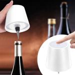 Elegant white rechargeable bottle lamp: dimmable, 3 light colours – turns bot...