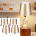 Set de 4 élégantes lampes bouteille rechargeables or: dimmables – 3 couleurs ...