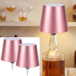 Set de 2 élégantes lampes-bouteilles rechargeables or rose: dimmables – 3 cou...