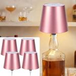 Set de 4 élégantes lampes-bouteilles à batterie rose gold: dimmables – 3 coul...