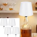 4er-Set Edle Akku Flaschenlampe weiss: Dimmbar - 3 Lichtfarben: Verwandelt Fl...