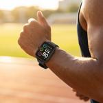 Waterproof GPS smartwatch with phone function, black: accurately measures hea...