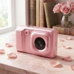 Appareil photo numérique 48 MP & Full HD 1080p rose, avec écran LCD 2,8“ et z...