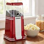Vintage Popcorn Maker, red-white, hot air – retro design for quick, low-fat p...