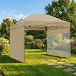 Pavillon pliant ultra‑compact 3x3 m kaki, incl. 2 parois latérales – tente de...