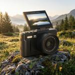 Compact 5K WiFi digital camera with 18x zoom, 75 MP photo resolution & 180° f...