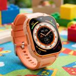 Robust pink kids smartwatch with 4G video call and precise GPS tracker – wate...