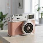 Mini Full HD digital camera keyring, 3.1 x 4.8 x 2.15 cm, pink: cute retro ca...