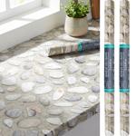 Set di 2 pellicole adesive moderne con motivo a ciottoli, grigio – pellicola ...