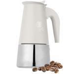 Espresso maker for 6 cups, matt cream: stainless-steel moka pot, fast espress...