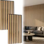 8er-Set Wandpaneele 60x30 cm in edler Holzoptik – Akustik-Wandverkleidung aus...