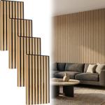 16er-Set Wandpaneele 60x30 cm in edler Holzoptik – Akustik-Wandverkleidung au...