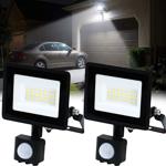 Set of 2 LED floodlights with motion sensor – 1620 lumen outdoor spotlight – ...