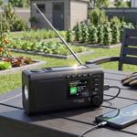Reliable solar crank radio DAB+ FM emergency radio with power bank, torch & B...
