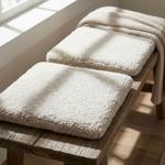 Set da 2 cuscini da seduta effetto pelliccia d’agnello – 39 x 39 cm, tortora,...