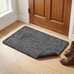 Tapis anti-saletés 70 x 46 cm noir et blanc – paillasson avec revers antidéra...