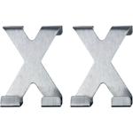 Crochet de porte double en X en inox – lot de 2 crochets de porte sans perçag...