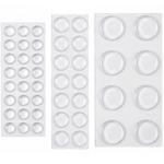 Set de 46 butées en caoutchouc – Butées transparentes autocollantes en 3 tail...