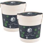2er-Set "Frohes neues Jahr" Pflanzset im Becher - Silvester Geschenk - Neujah...